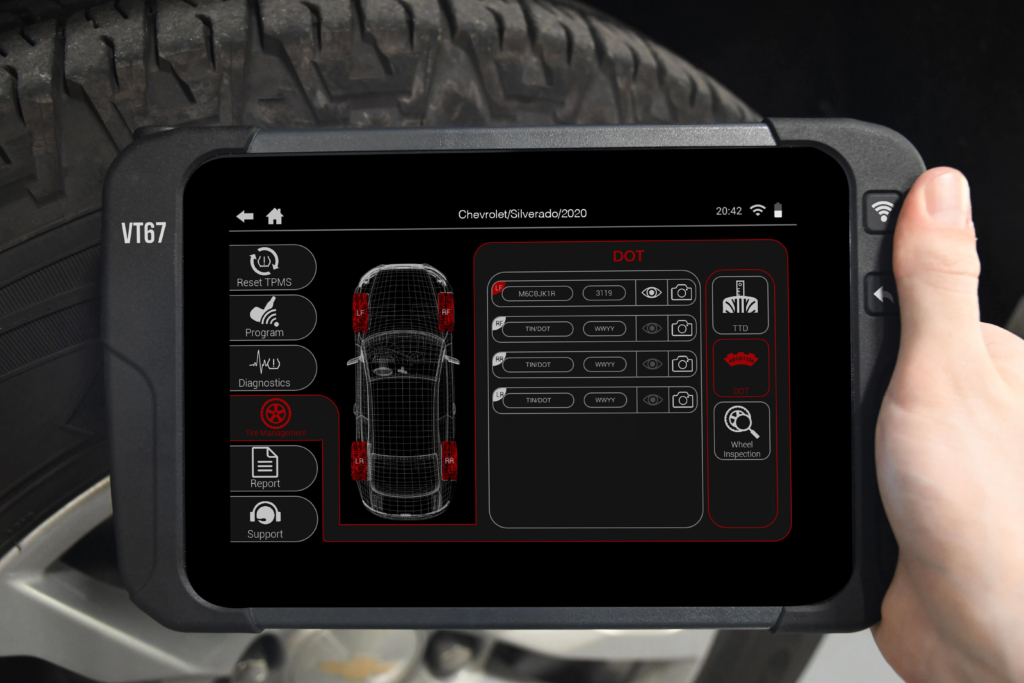 Tester czujników ciśnienia opon TPMS 